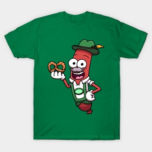 Oktoberfest Sausage With Pretzel T-Shirt